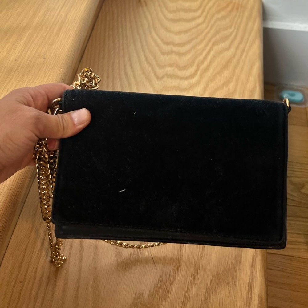 Suede mini Diane Von Furstenberg black bag